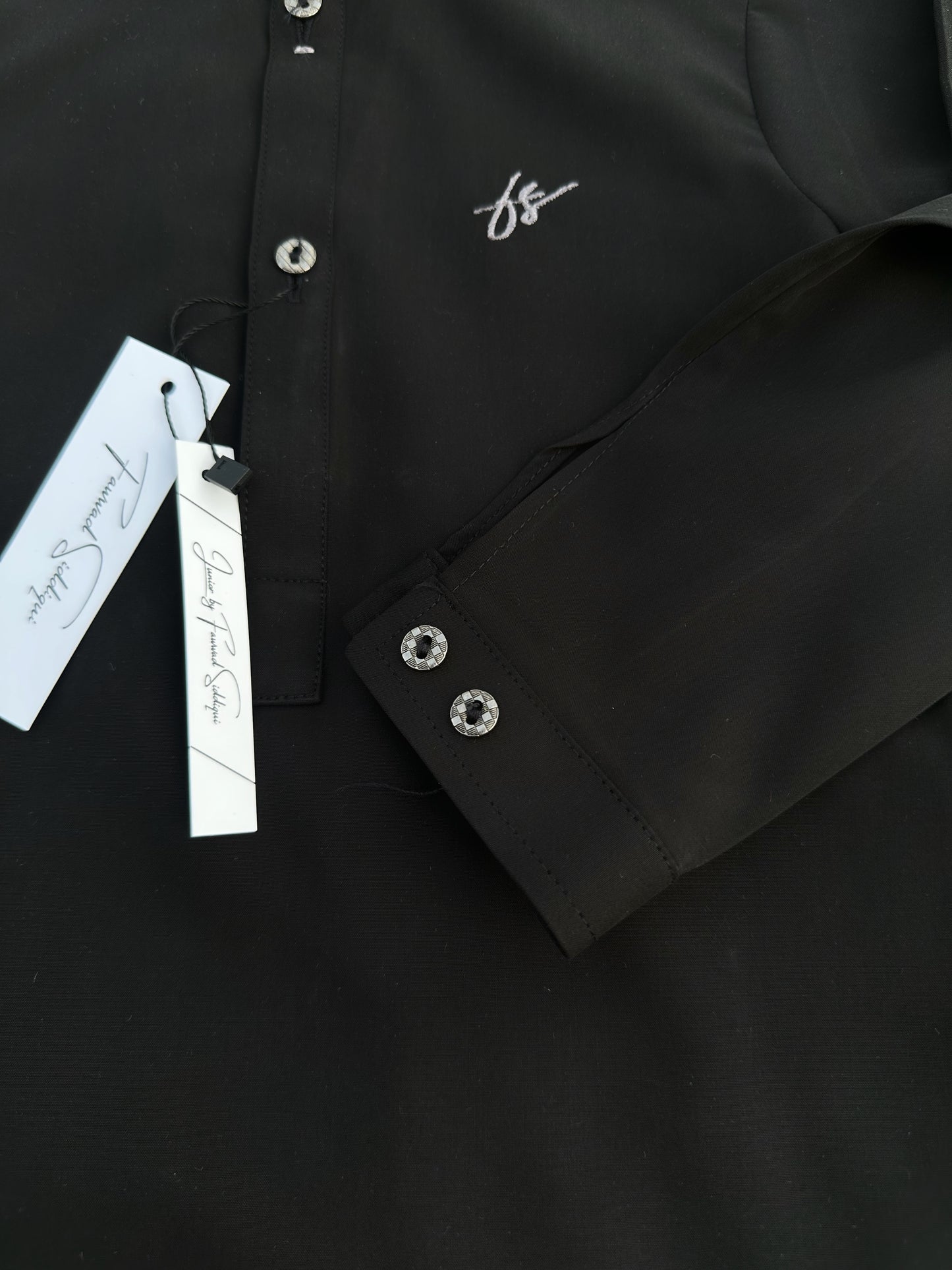 Black Signature Kurta Pajama
