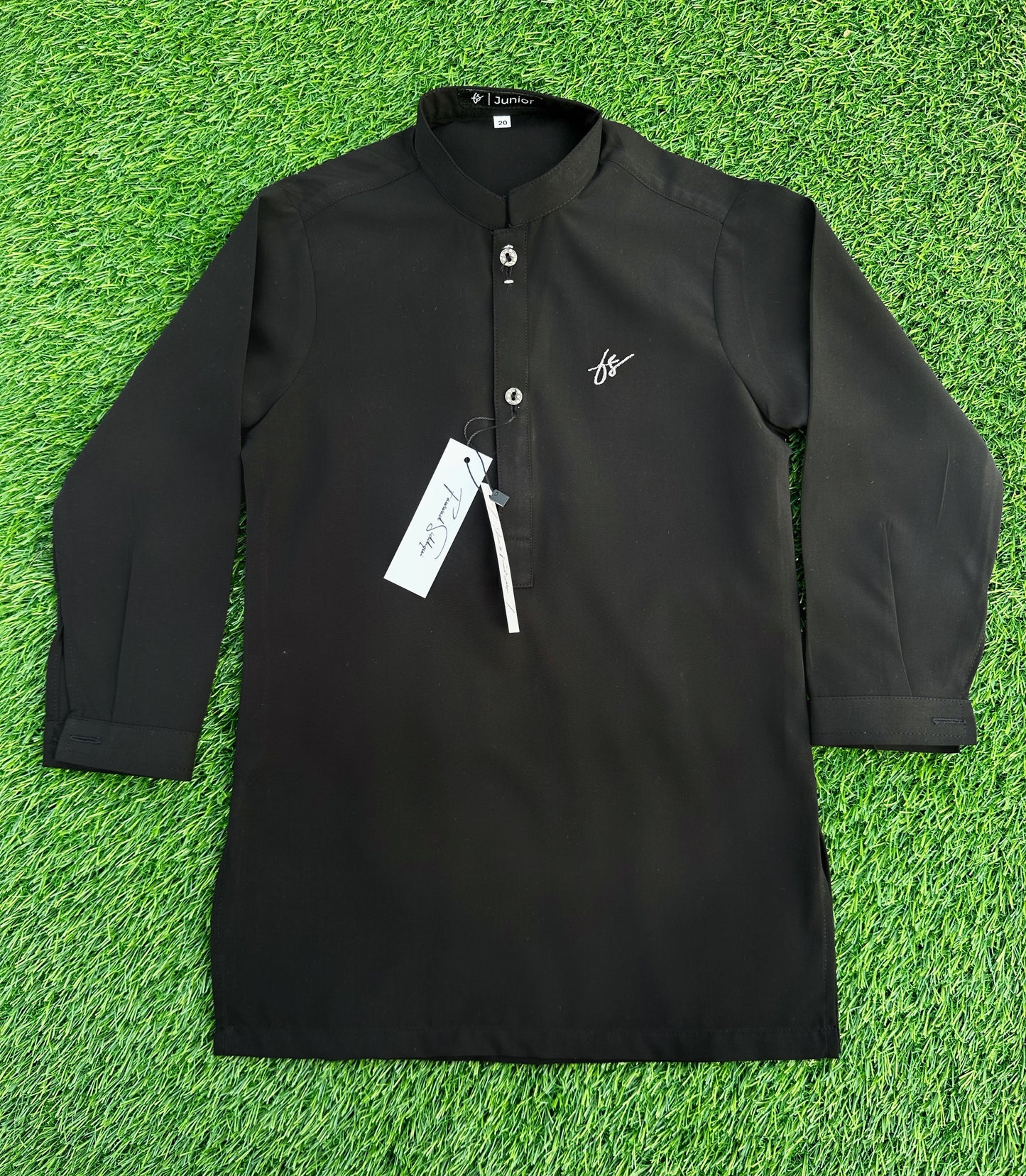 Black Signature Kurta Pajama