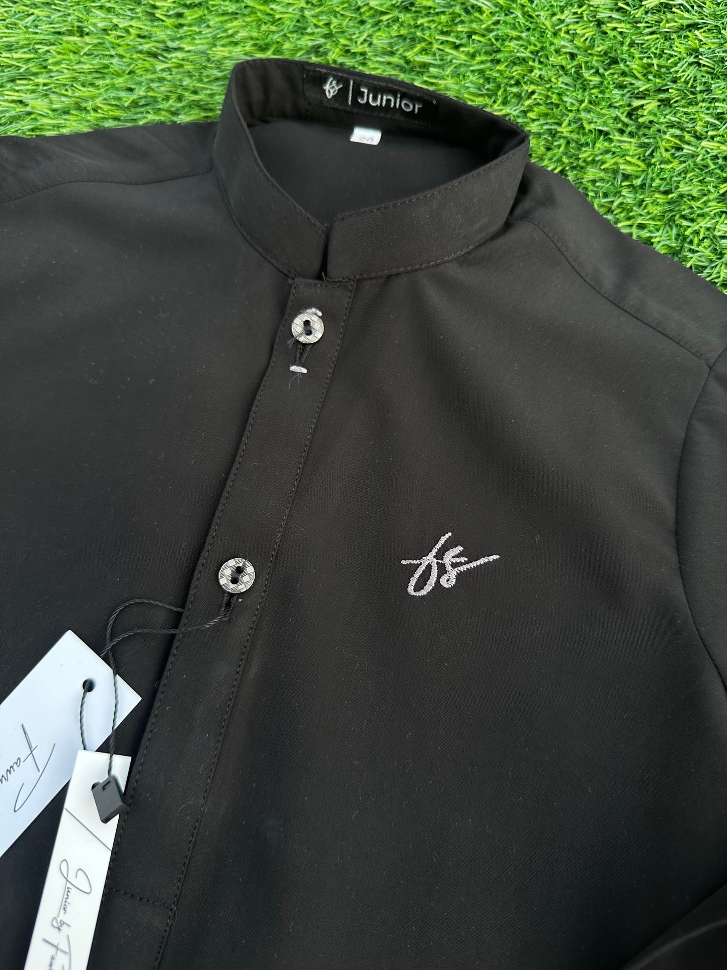 Black Signature Kurta Pajama