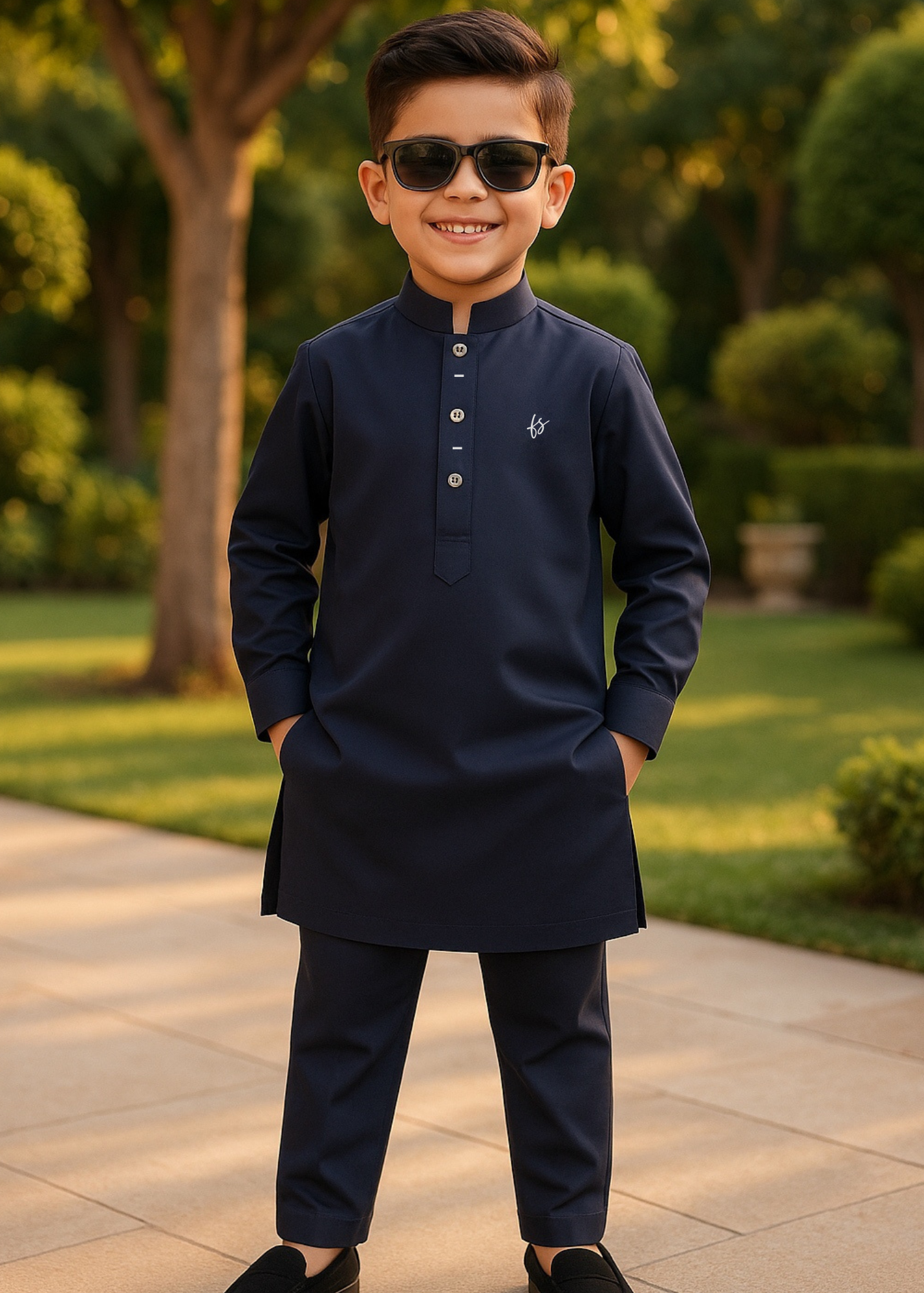 Navy Blue Signature Kurta Pajama