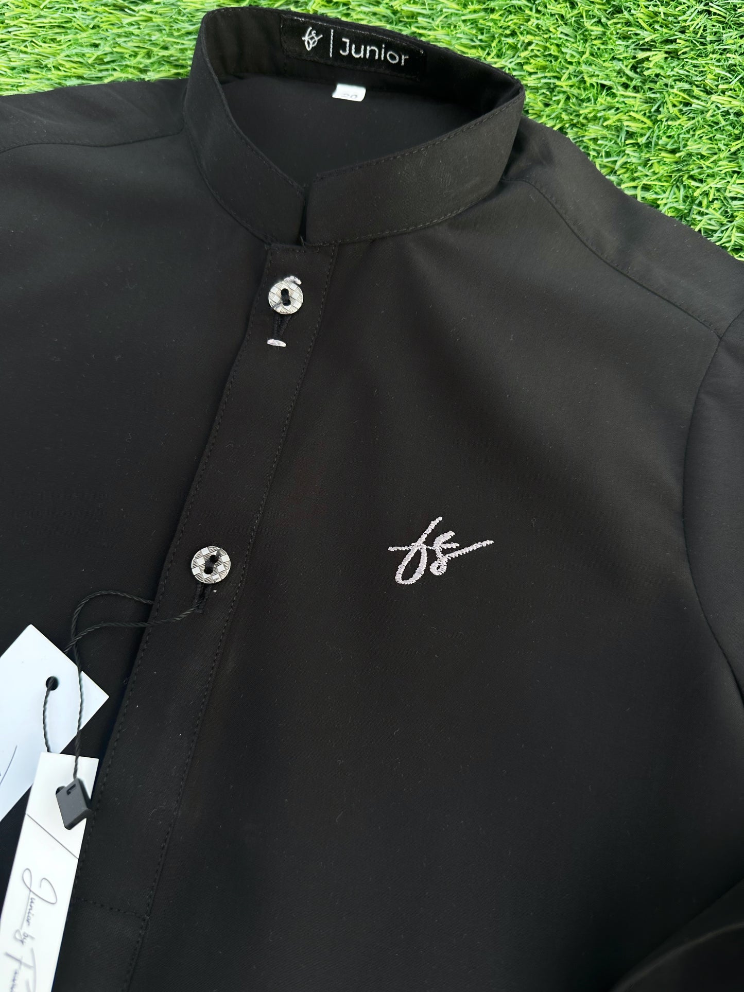 Black Signature Kurta Pajama