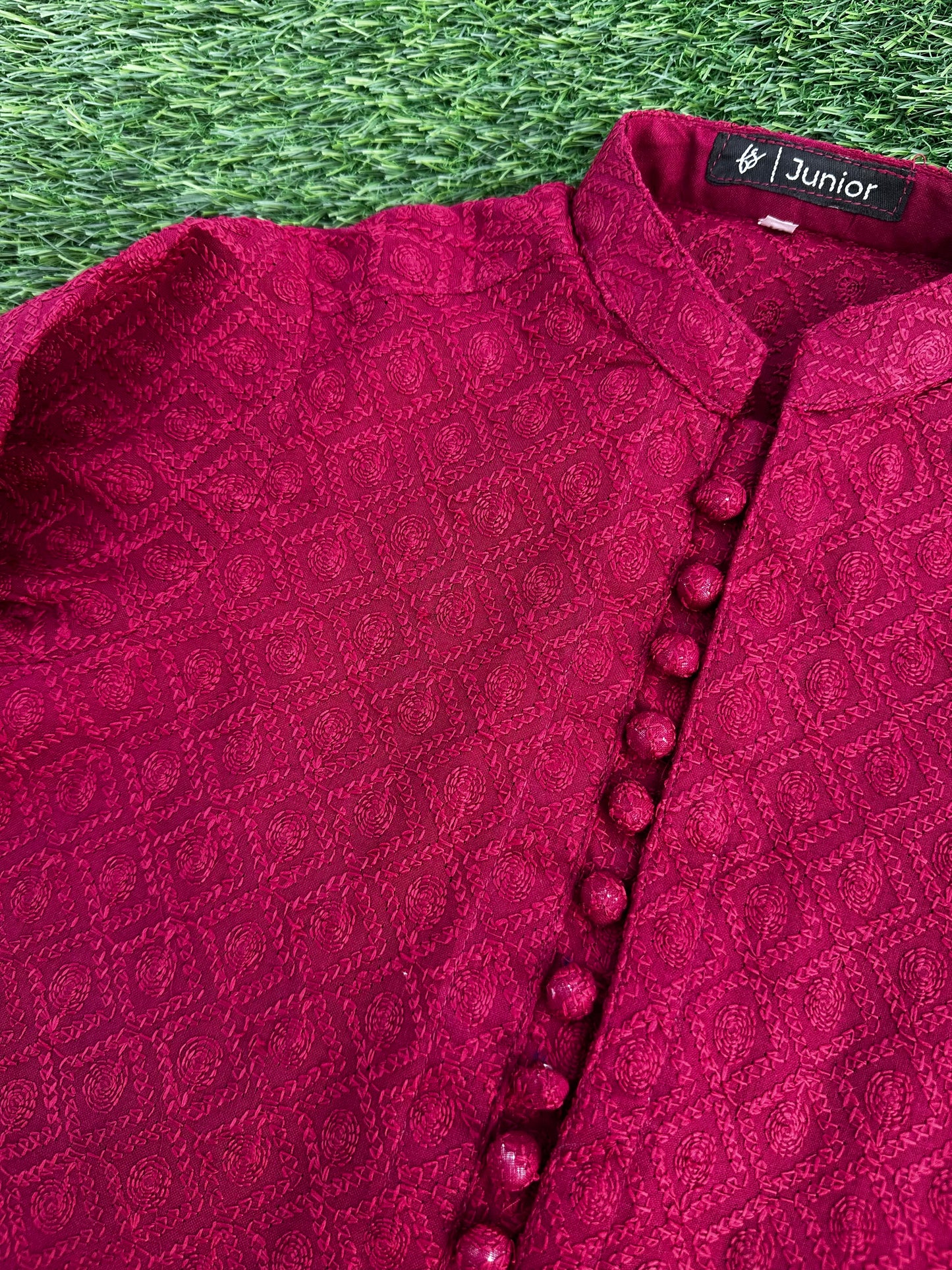 Red Chicken Kurta Pajama