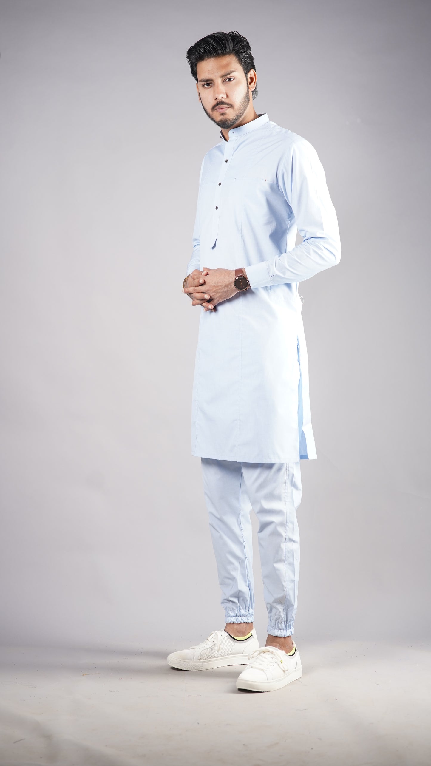 Premium Blue Jog Style Kurta Pajama