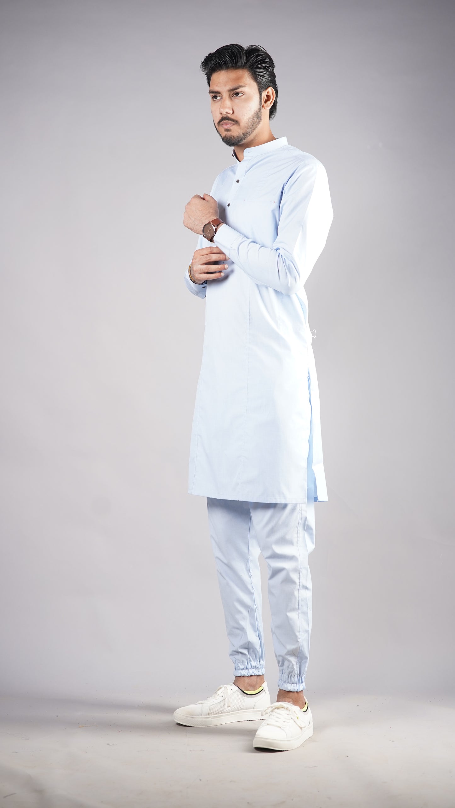 Premium Blue Jog Style Kurta Pajama
