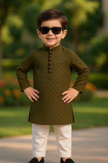 Mahendi Embroidered Kurta Pajama