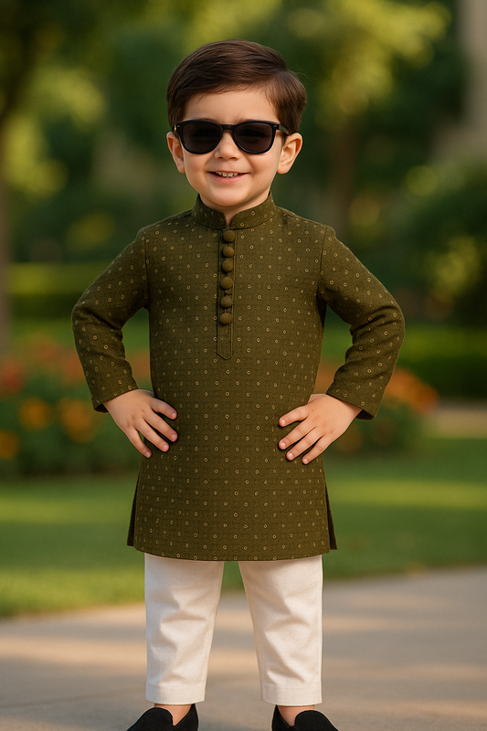 Mahendi Embroidered Kurta Pajama