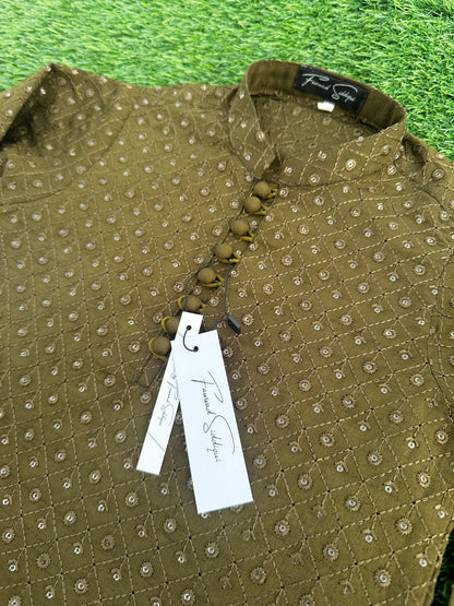 Mahendi Embroidered Kurta Pajama