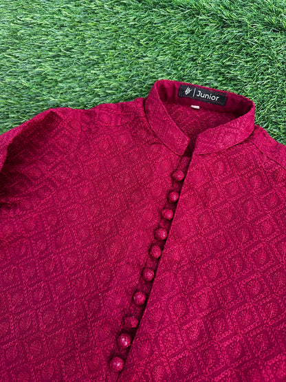 Red Chicken Kurta Pajama