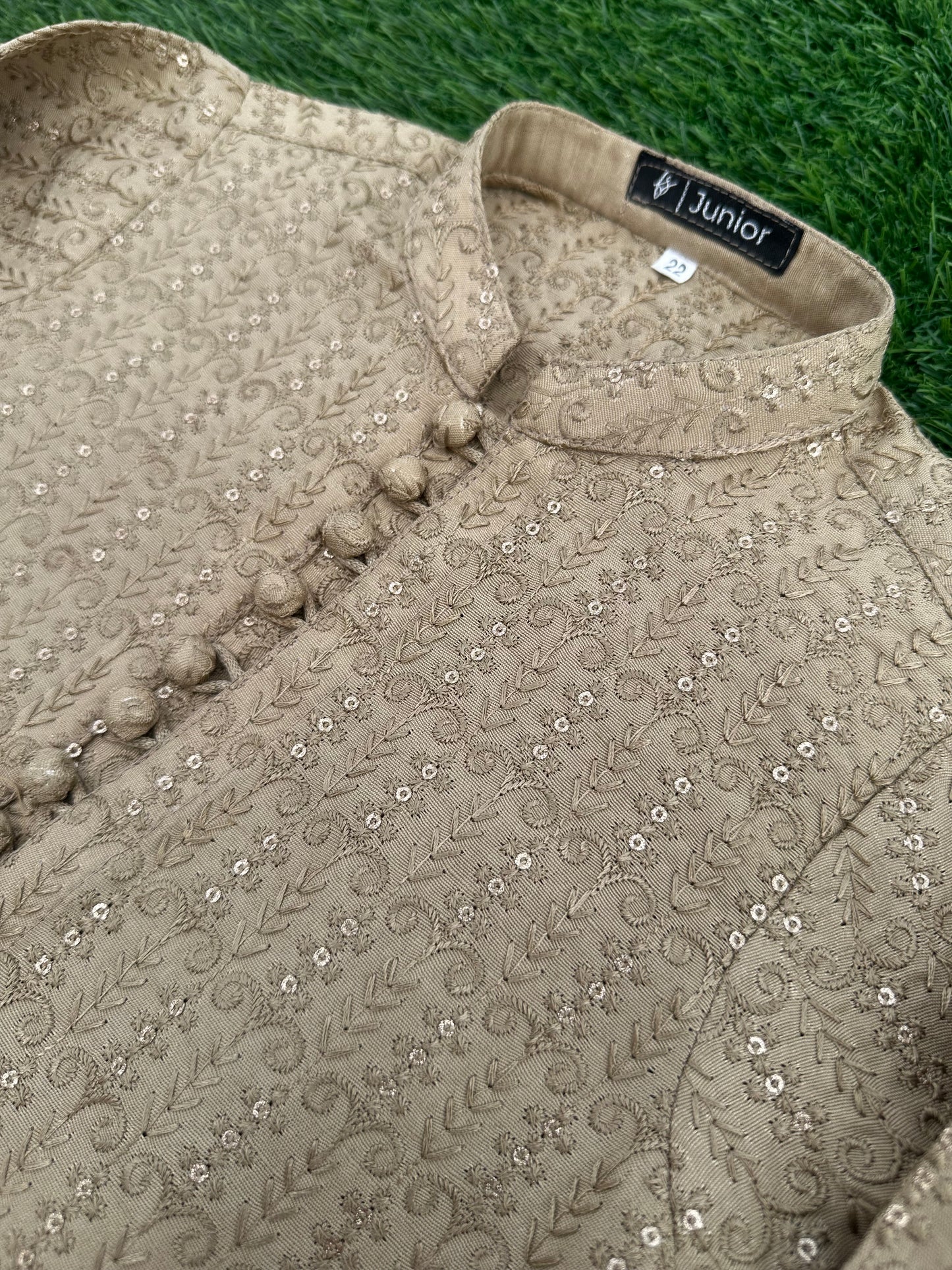 Skin Embroidered Kurta Pajama