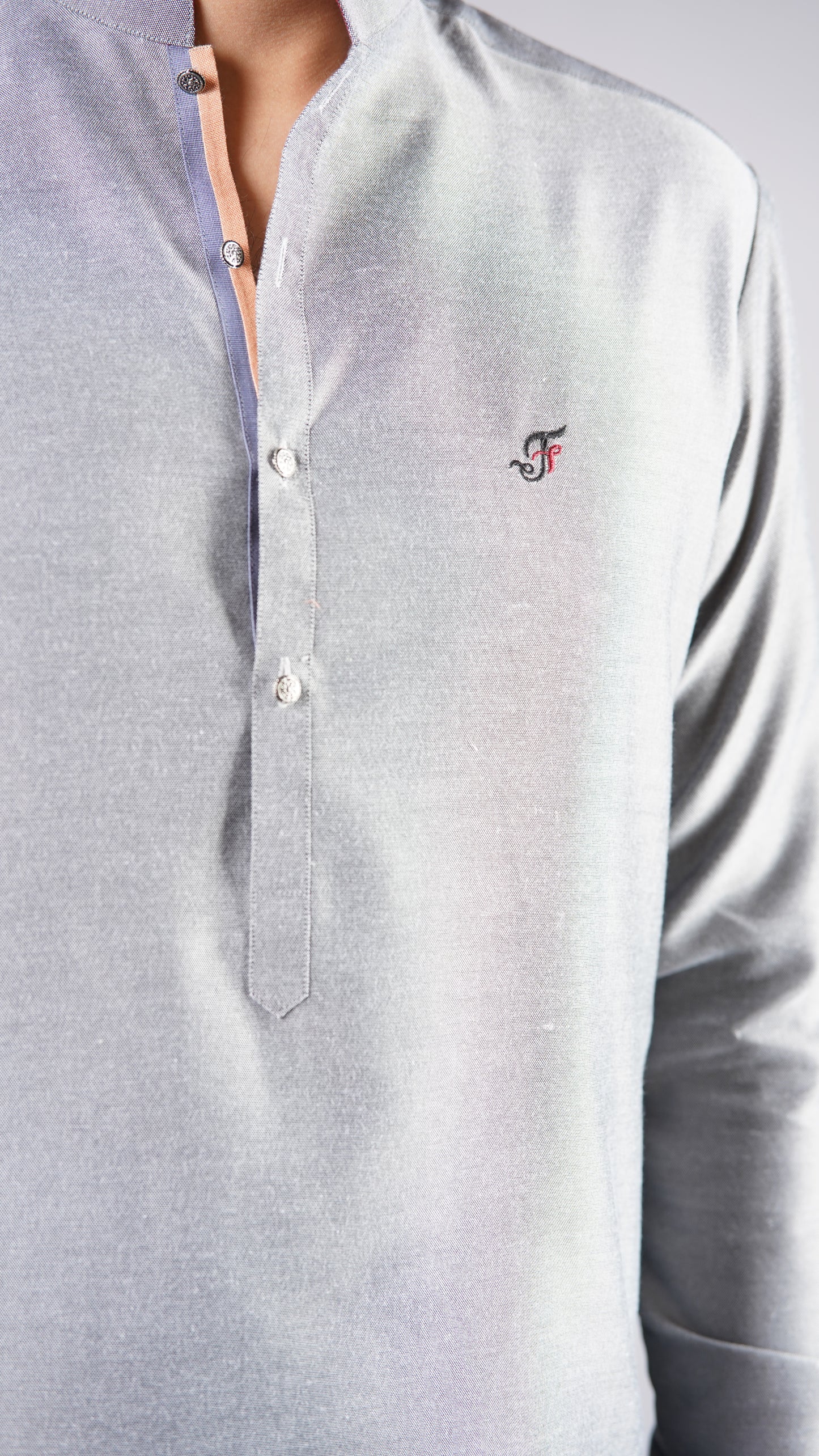 Grey Chambray Kurta Pajama