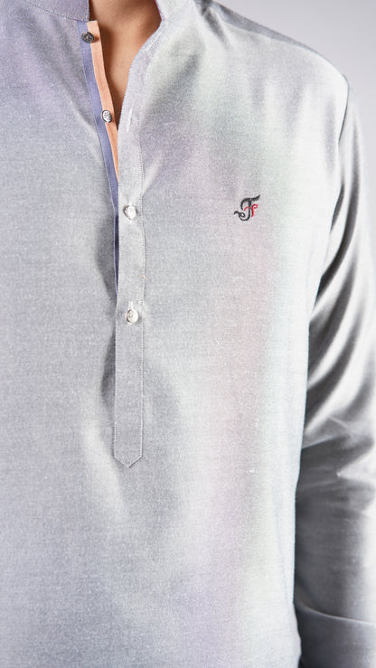 Grey Chambray Kurta Pajama