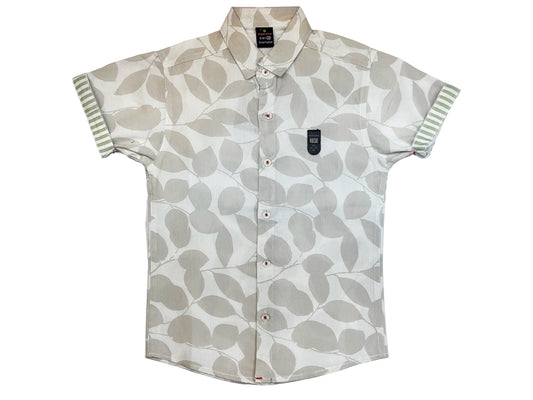 Beige Printed Shirt