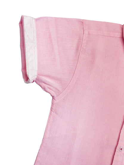 Baby Pink Contrast Shirt