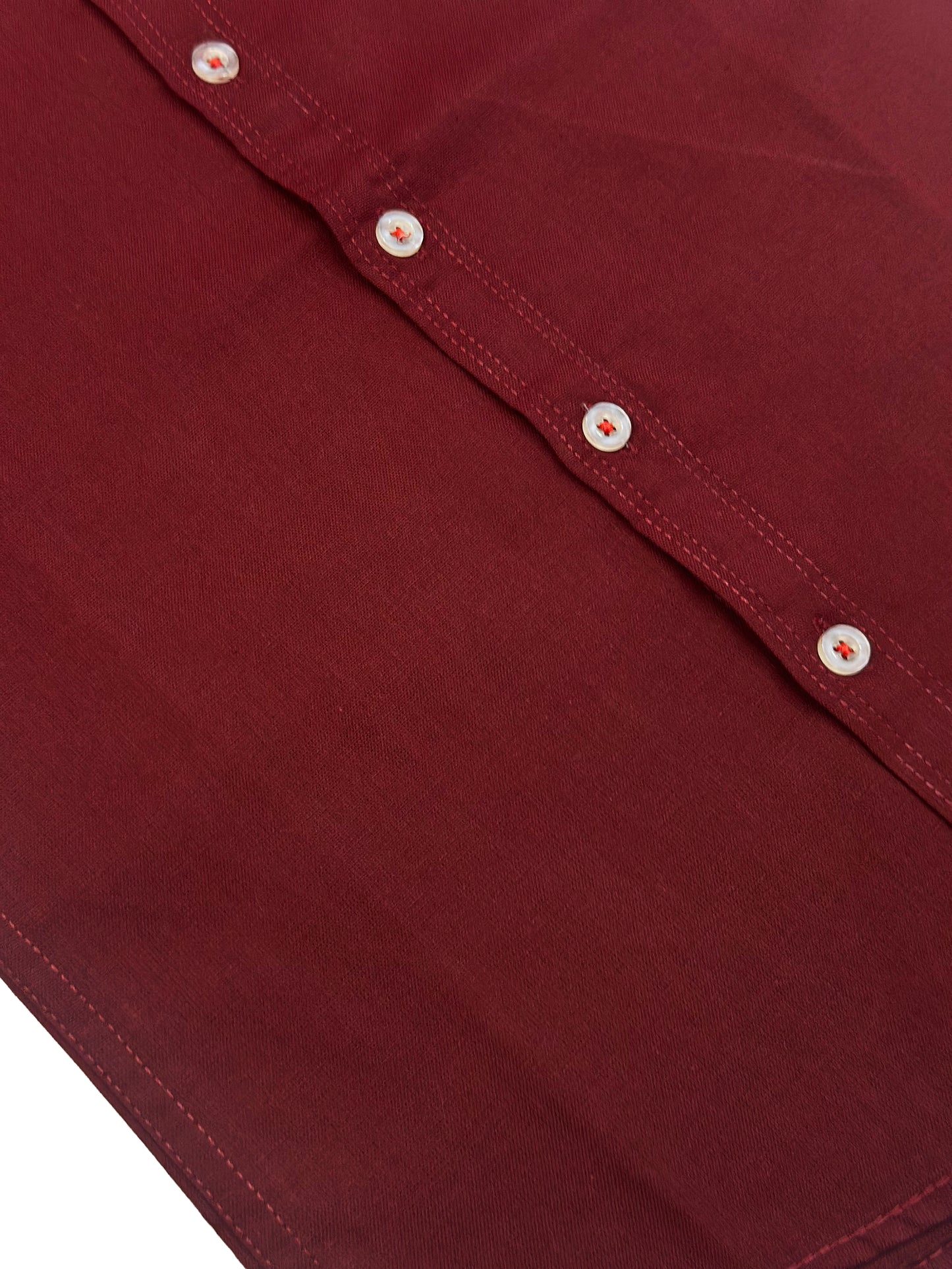 Maroon Plain Contrast Shirt