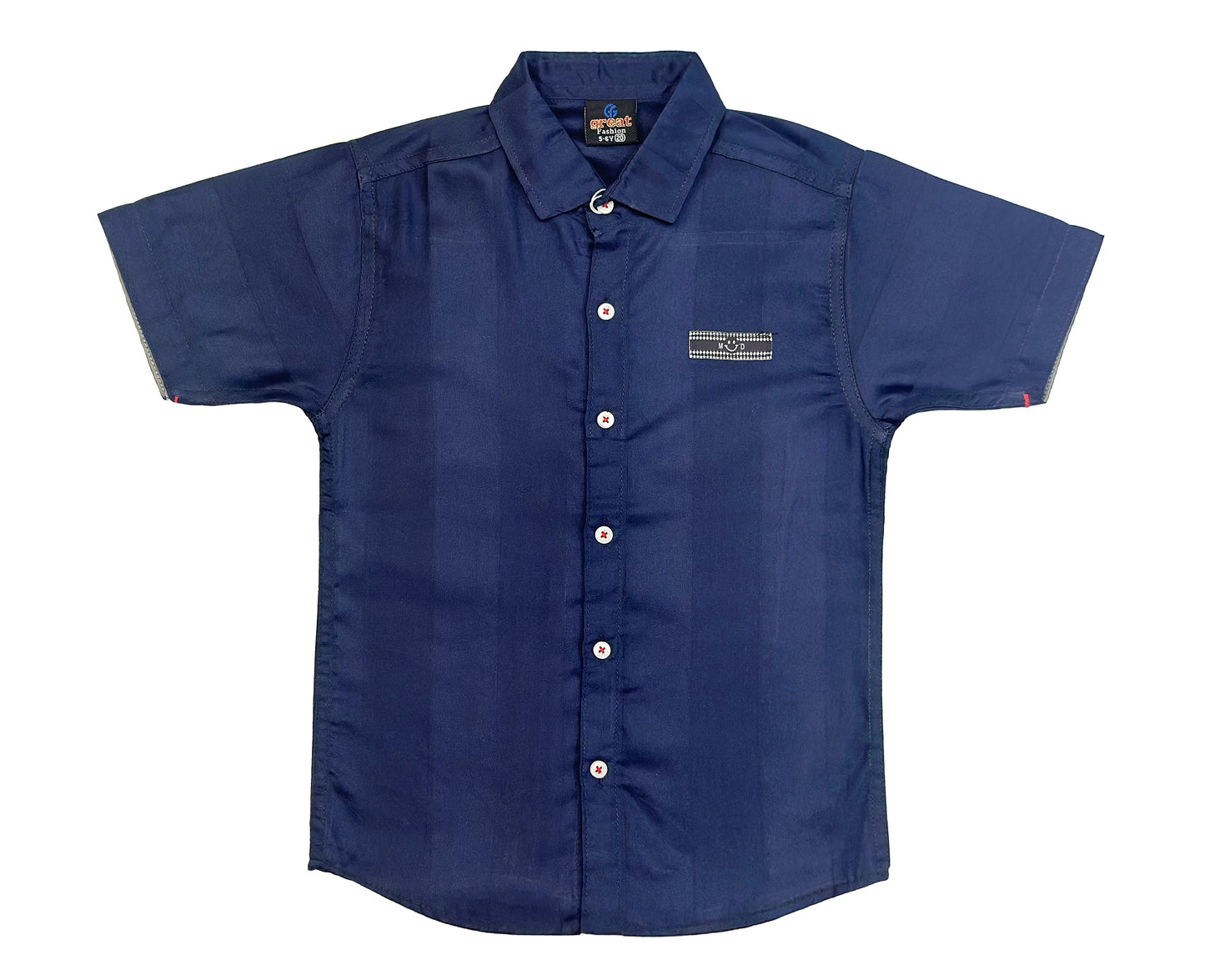 Navy Blue Striped Shirt