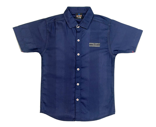 Navy Blue Striped Shirt