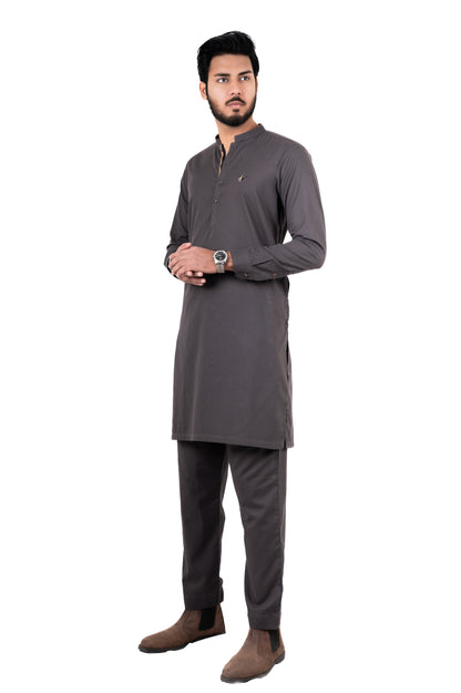 Grey Contrast Kurta Pajama