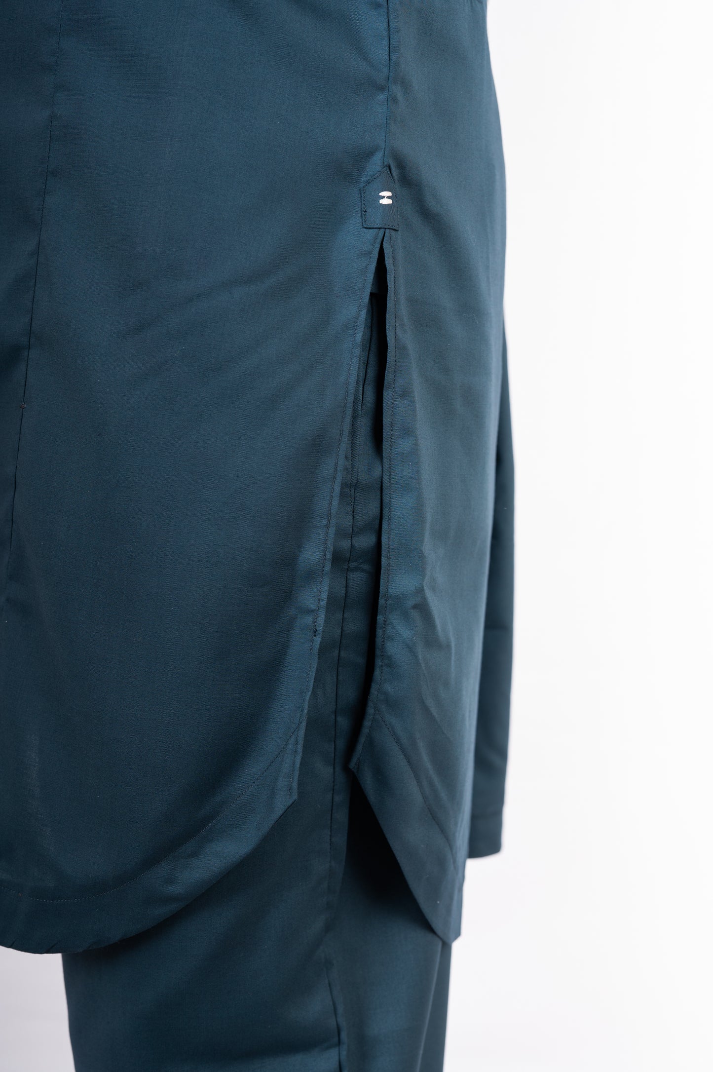 Teal Plated Lucknowi Kurta Pajama