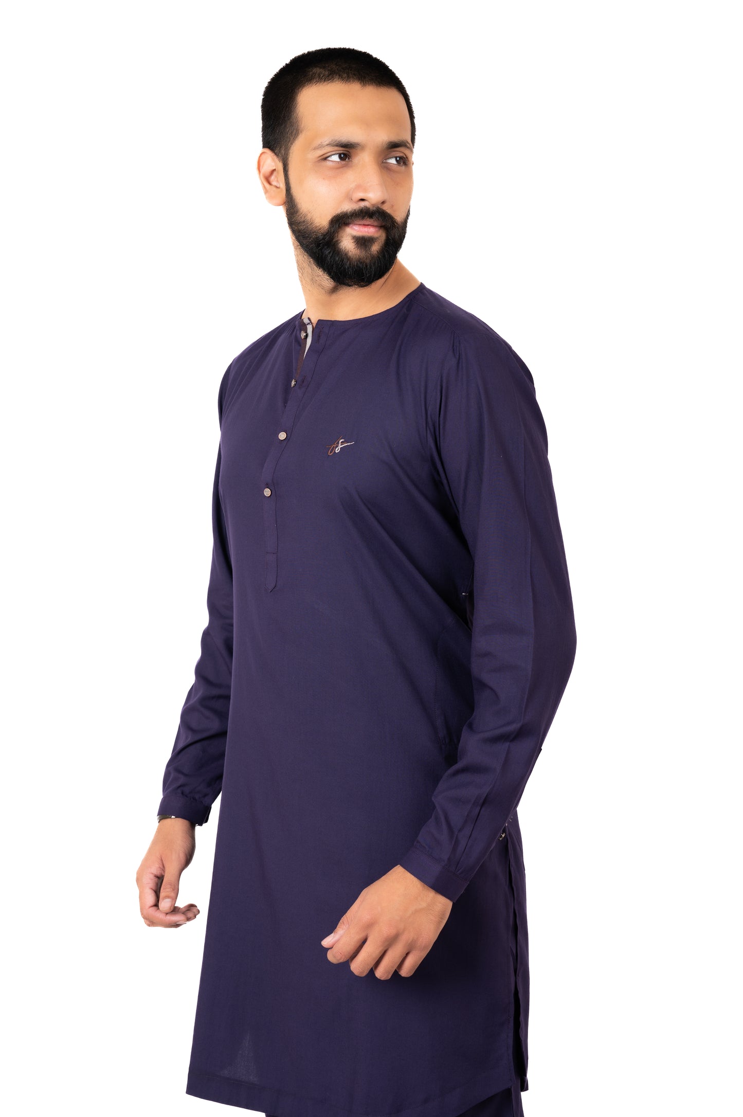 Purple Lucknowi Kurta Pajama