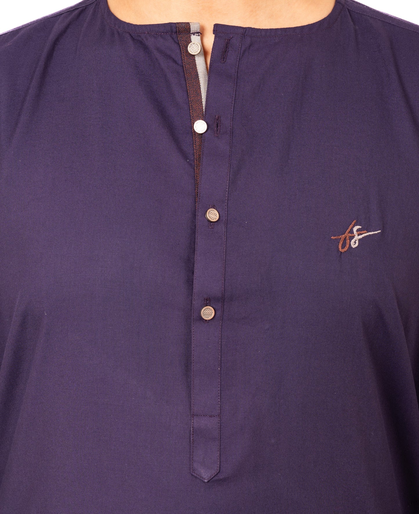 Purple Lucknowi Kurta Pajama