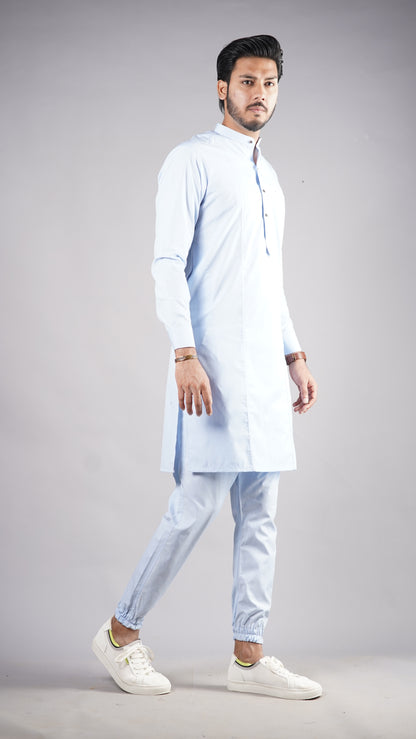 Premium Blue Jog Style Kurta Pajama