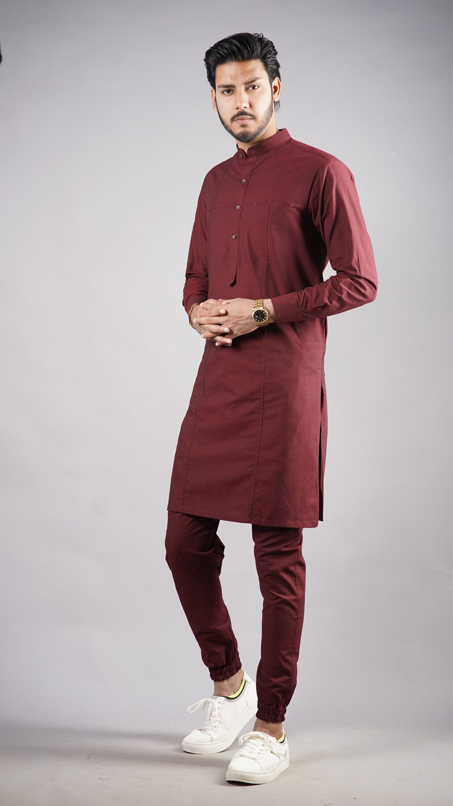 Premium Maroon Jog Style Kurta Pajama